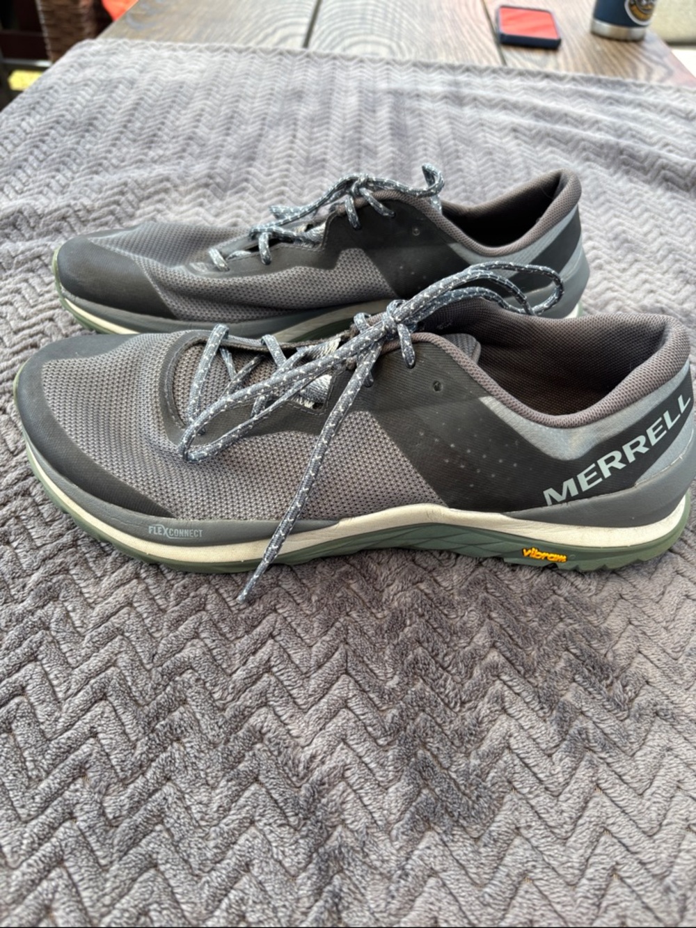 Merrell Men's Gray Athletic Trail Shoes - Picture 6 of 12